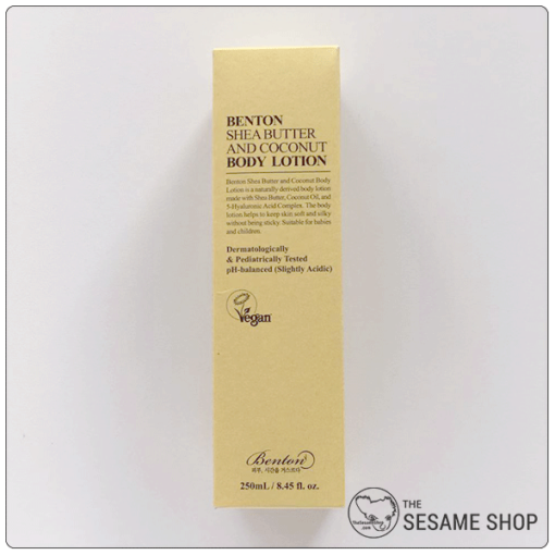 Benton Shea Butter and Coconut Body Lotion - box