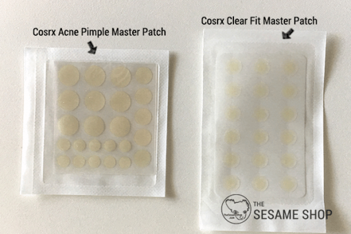Cosrx Clear Fit Master Patch vs Cosrx Acne Pimple Master Patch - size