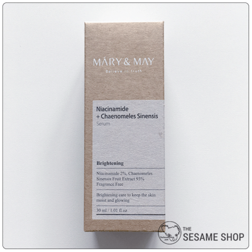 Mary & May Niacinamide+Chaenomeles Sinensis Serum - box
